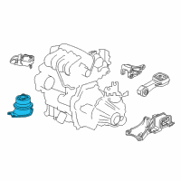 OEM 2020 Honda Fit Rubber Sub-Assy., Engine Side Mounting Diagram - 50822-T5R-A01