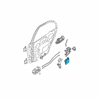 OEM 2004 Nissan Altima Rear Door Lock Actuator Motor Left Diagram - 80553-AA300