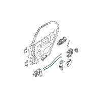 OEM 2003 Nissan Altima Cable-Rear Door Inside Handle Diagram - 82506-8J000