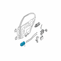 OEM 2005 Nissan Altima Rear Door Inside Handle Assembly, Left Diagram - 80671-ZB701