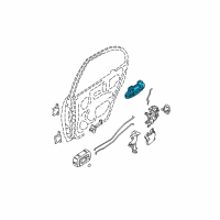 OEM 2004 Nissan Altima Rear Door Outside Handle Assembly, Left Diagram - 82607-8J007
