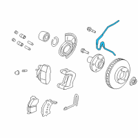 OEM Ford Escape Front Speed Sensor Diagram - 9L8Z-2C205-A