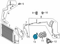 OEM 2019 Toyota Camry Clutch Pulley Diagram - 88410-0N010