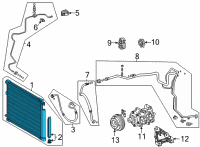 OEM 2022 Toyota Highlander Condenser Assembly Diagram - 884A0-0E060