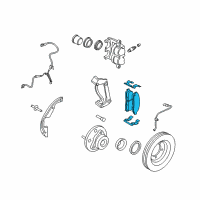 OEM 2003 Mercury Mountaineer Front Pads Diagram - 7L2Z-2001-A