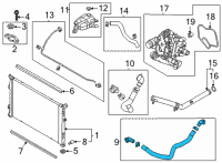 OEM 2020 Hyundai Sonata Hose Assembly-RADAATOR, LWR Diagram - 25415-L0600