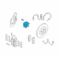 OEM 2021 Nissan GT-R Hub Assembly Road Wheel Diagram - 40202-KB50A