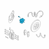 OEM 2009 Nissan GT-R Hub Assembly Road Wheel Diagram - 40202-KB50A