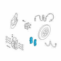 OEM Nissan GT-R Front Brake Pads Kit Diagram - D1060-80B0A