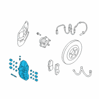 OEM 2012 Nissan GT-R CALIPER Assembly-Front RH, W/O Pads Or SHIMS Diagram - 41001-KJ10A