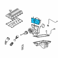 OEM 1996 BMW 318ti Timing Case Cover, Top Diagram - 11-14-1-432-232