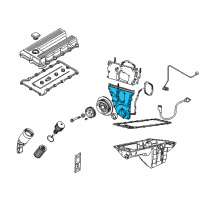 OEM 1991 BMW 318is Timing Case Cover, Bottom Diagram - 11-14-1-439-646