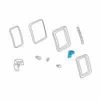 OEM 2002 GMC Savana 2500 Latch Asm, Body Side Vent Window Diagram - 15049993