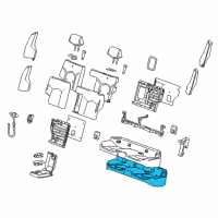 OEM Cadillac CTS Seat Cushion Pad Diagram - 20952473