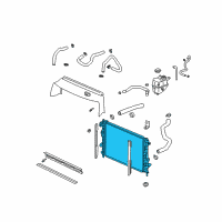 OEM 2007 Saturn Vue Radiator Assembly Diagram - 15821838