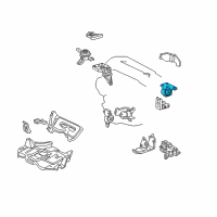 OEM 2003 Toyota MR2 Spyder Rear Mount Diagram - 12371-22080