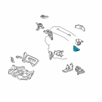 OEM 2001 Toyota MR2 Spyder Rear Bracket Diagram - 12321-22060