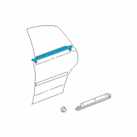 OEM 2000 Toyota Avalon Belt Weatherstrip Diagram - 75730-AC010