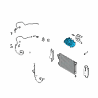 OEM 2016 Kia Optima Air Conditioner Compressor Assembly Diagram - 977014U000