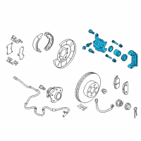 OEM Nissan Armada CALIPER Assembly-Rear RH, W/O Pads Or SHIMS Diagram - 44001-1LB0A