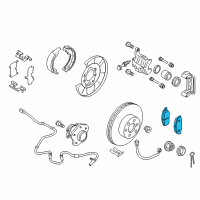 OEM 2020 Infiniti QX80 Rear Disc Brake Pad Kit Diagram - D4060-1LB8E