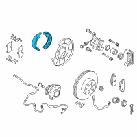 OEM Infiniti QX80 Shoe Set Parking Brake Diagram - D4060-1LA6B