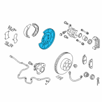 OEM 2020 Infiniti QX80 Rear Brake Plate Assembly, Left Diagram - 44020-1LA6A