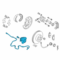 OEM Infiniti QX56 Rear Axle Hub Assembly Diagram - 43202-1LA0A