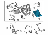 OEM 2015 Lexus CT200h Evaporator Sub-Assy, Cooler, NO.1 Diagram - 88501-75010