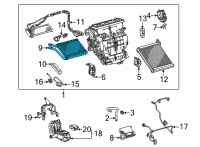 OEM 2019 Toyota Mirai Heater Core Diagram - 87107-62020