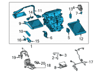 OEM 2020 Toyota Mirai Evaporator Assembly Diagram - 87050-62020