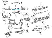 OEM Jeep Grand Cherokee L Bezel-Instrument Panel Diagram - 6PM54TX7AB