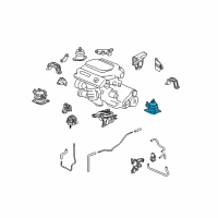 OEM Acura Mounting Rubber, Engine Rear (Ecm) Diagram - 50810-TK4-A02