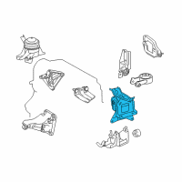 OEM Scion xD Side Mount Diagram - 12372-37100