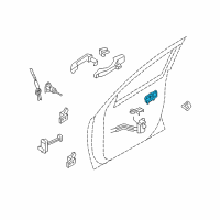 OEM Hyundai Front Driver Interior Door Handle Assembly, Left Diagram - 82610-3J000-WS