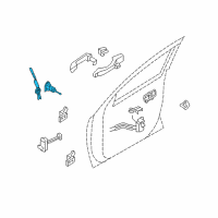OEM Hyundai Veracruz Front Door Lock Assembly, Left Diagram - 81970-3JA00