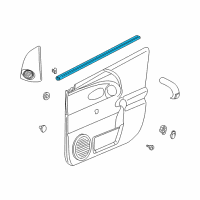 OEM 2002 Saturn Vue Sealing Strip, Rear Side Door Window Inner Diagram - 22730464