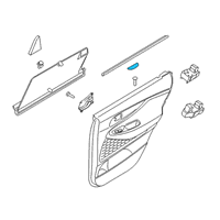 OEM 2019 Hyundai Santa Fe Support Assembly-RR Dr Pull HDL, RH Diagram - 83781-S2100-NNB