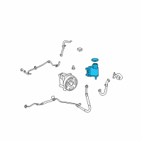 OEM Ford Fusion Power Steering Pump Reservoir Diagram - 6E5Z-3A697-A