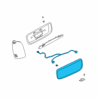 OEM 2000 Cadillac DeVille Back Up Lamp Assembly Diagram - 25774257