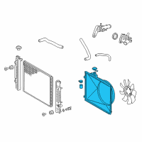 OEM 2019 Toyota Tacoma Fan Shroud Diagram - 16711-0P320