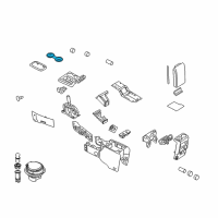 OEM Ford Explorer Cup Holder Diagram - 8L2Z-7813562-A