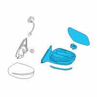 OEM Nissan Rogue Door Mirror Assy-LH Diagram - 96302-6FL0A
