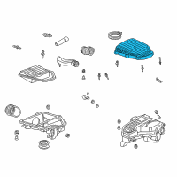 OEM Honda Civic Cover, Air Cleaner Diagram - 17211-PLC-010