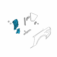 OEM 2010 Ford Mustang Window Regulator Diagram - ER3Z-7630306-A