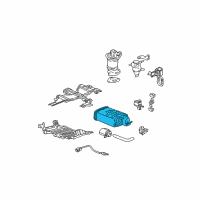 OEM 2003 Honda Pilot Canister Assembly Diagram - 17011-S3V-A00