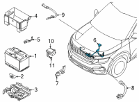 OEM Kia Seltos Battery Wiring Assembly Diagram - 91850Q5240