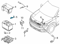 OEM 2021 Kia Seltos Battery Sensor Assembly Diagram - 37180Q5000