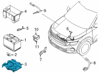 OEM 2021 Kia Seltos Tray Assembly-Battery Diagram - 37150Q5000