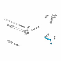 OEM 1997 Honda CR-V End, Passenger Side Tie Rod Diagram - 53540-S04-013